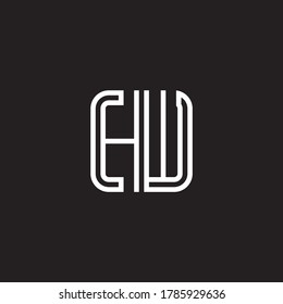 Plantilla de diseño de icono del logotipo HW inicial de la carta.