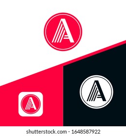 A letter initial icon logo design, line style logo design