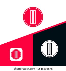 Letra el diseño del logotipo del icono inicial, el diseño del logotipo del estilo de línea