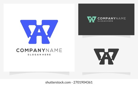 Brief AM erste Icons, Logo Design Ideen. Kreative, vektorbasierte Vorlage.	
