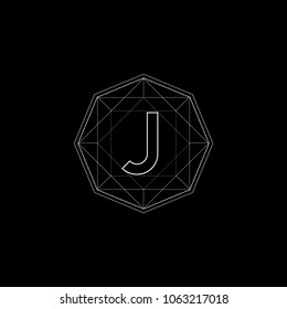 Letter Initial J Logo Line Geometry Shape