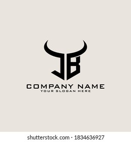 Letter Initial JB logo icon design template.