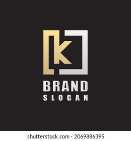 Letter Initial K Logo. modern elegant luxury logo design vector
