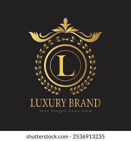 letra Inicial L elegante logotipo monograma de luxo 