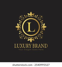Letra inicial L elegante logotipo de lujo del monograma 
