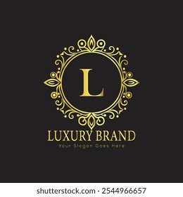 letra Inicial L elegante logotipo monograma de luxo 
