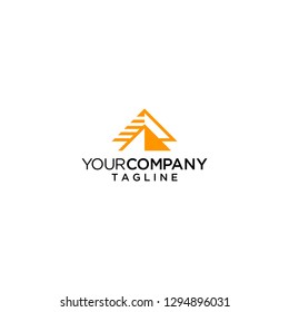 letter A  initial line logo vector icon