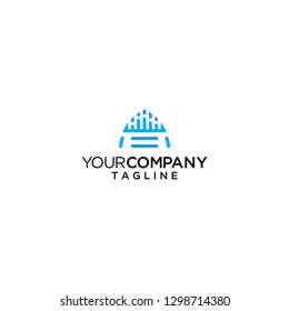 Letter A initial logo abstract line vector icon