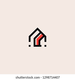 Letter A initial logo abstract line vector icon