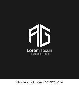 letter initial logo ag template design