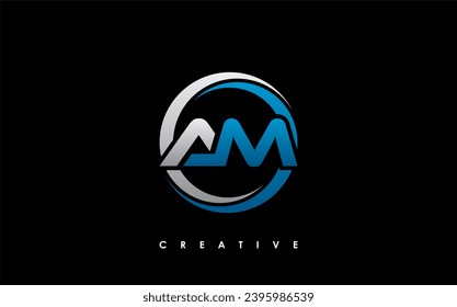 AM Letter Initial Logo Design Template Vector Illustration