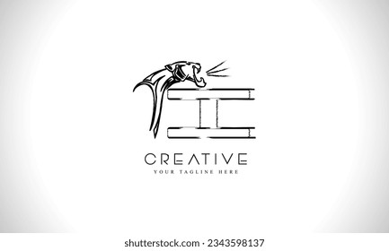 Plantillas iniciales de diseño del logotipo de la letra I