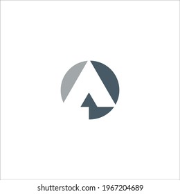 letter initial A logo design vector