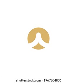 letter initial A logo design vector