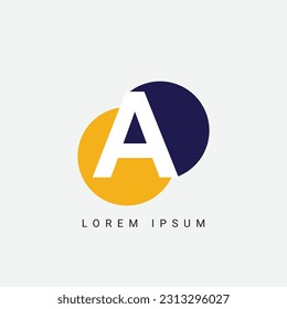 Letter A Initial Logo Design, Vector Template