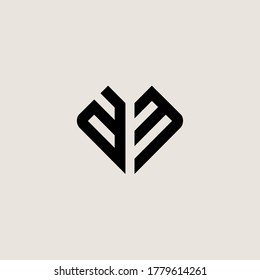 Letter Initial AM Logo Symbol Design Vorlage.	