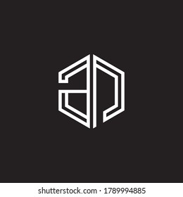 Plantilla de diseño de iconos iniciales del logotipo AN.