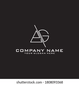 Letter Initial EG logo icon design template.