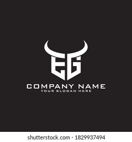 Letter Initial EG logo icon design template.