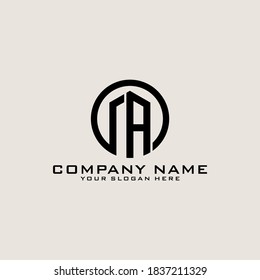 Letter Initial A logo icon design template.