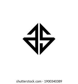 Plantilla de diseño de icono del logotipo inicial del AS de la carta.