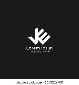 letter initial logo je design template