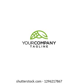 letter A initial logo leaf vector icon