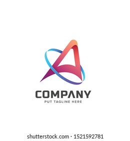 Letter Initial A logo Template for company