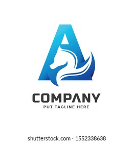Letter Initial A logo Template for company