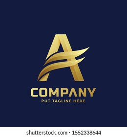 Letter Initial A logo Template for company