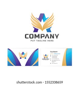Letter Initial A logo Template for company