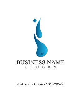 Letter I Initial Logo Template Design
