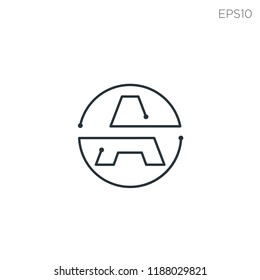 A letter initial logo template download file in eps10