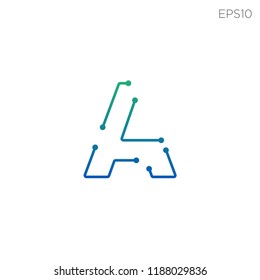 A letter initial logo template download file in eps10