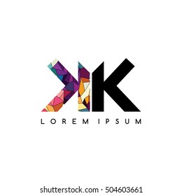 letter initial logotype logo abstract colorful geometrical