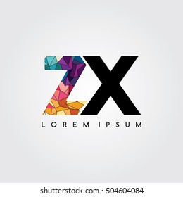 letter initial logotype logo abstract colorful geometrical