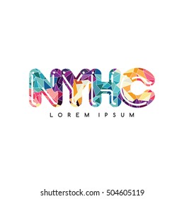letter initial logotype logo abstract colorful geometrical