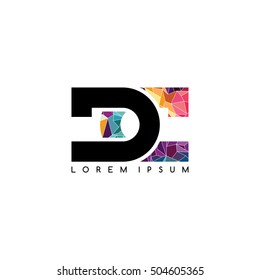 letter initial logotype logo abstract colorful geometrical