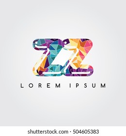 letter initial logotype logo abstract colorful geometrical