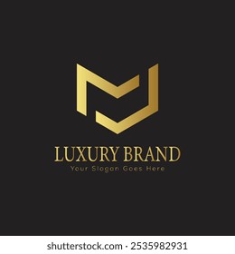 letter Initial M elegant luxury monogram logo 

