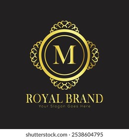 letter Initial M elegant luxury monogram logo 
