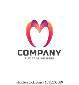 Letter Initial m logo Template for company