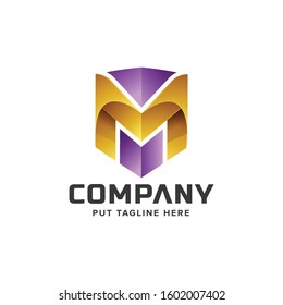 Letter Initial M logo Template for company