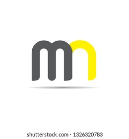 Letter initial m and n logo design template elements 77