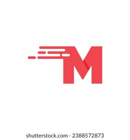 Vorlage für das Design des Logos mit anfänglicher M-Geschwindigkeit
