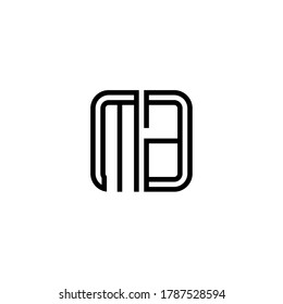 Letter Initial MA logo icon design template.
