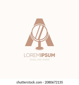 Letra A Logo Inicial Icono Diseño Emblema Gráfico Plantilla de fondo Ilustración