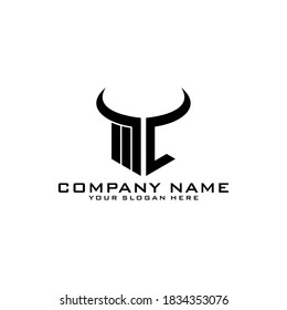 Letter Initial ML logo icon design template.