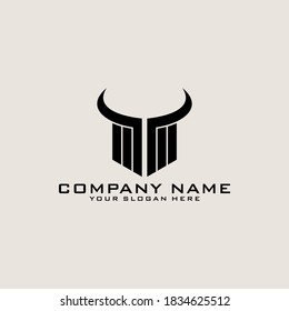Letter Initial MM logo icon design template.