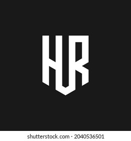 Letter Initial Monogram H R HR RH Logo Design Template. Suitable for General Shop Apparel Sport Fashion Marketing Business Brand Company in Simple Style Logo Design.